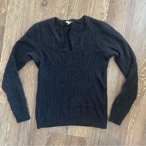 J.Crew angora / merino wool cable knit sweater - women’s M